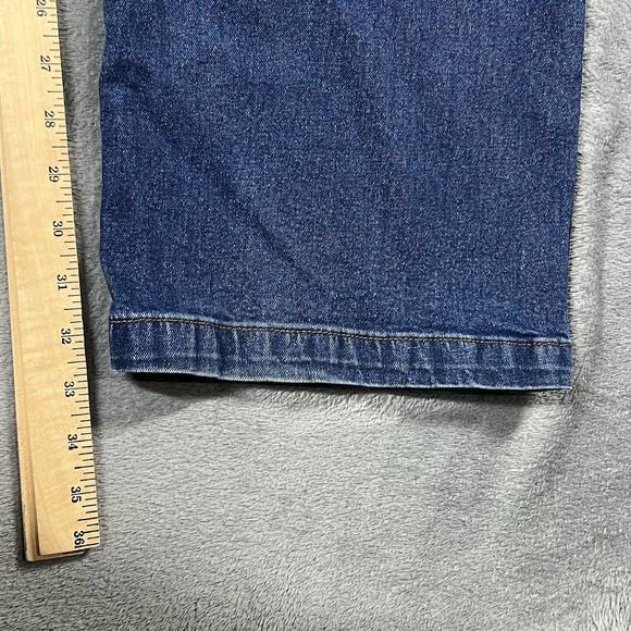 FiveBrother Bib Overalls 38x34 Blue Carpenter Workwear Construction Denim - Picture 9 of 11